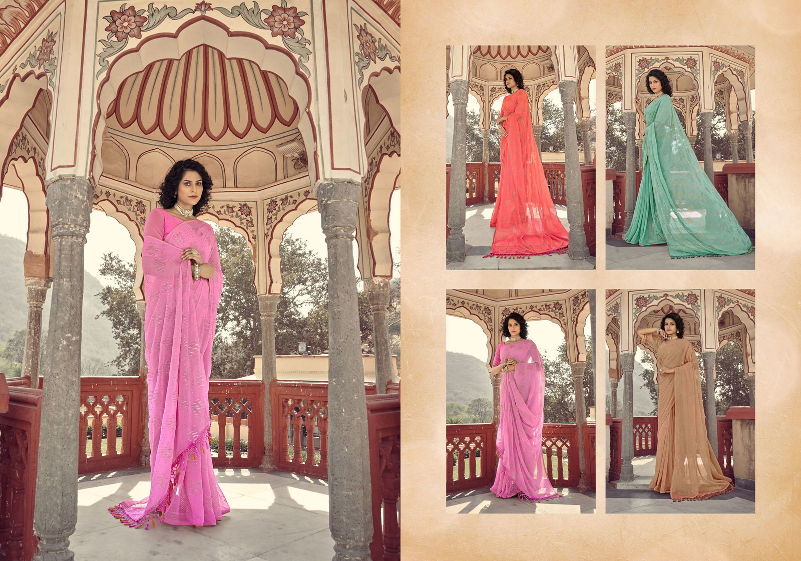 Ynf Mukaish Georgette New Designer Fancy Ethnic Wear Saree Collection